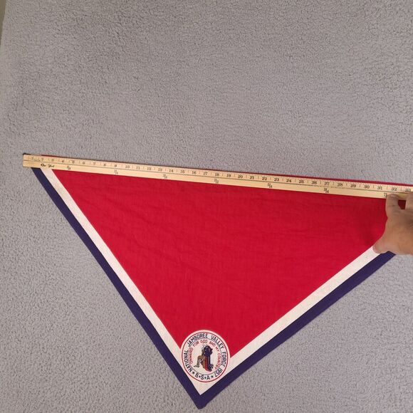 Vintage Boy Scouts America Bandana 1957 Red Neckerchief Jamboree Valley Forge - Picture 11 of 13